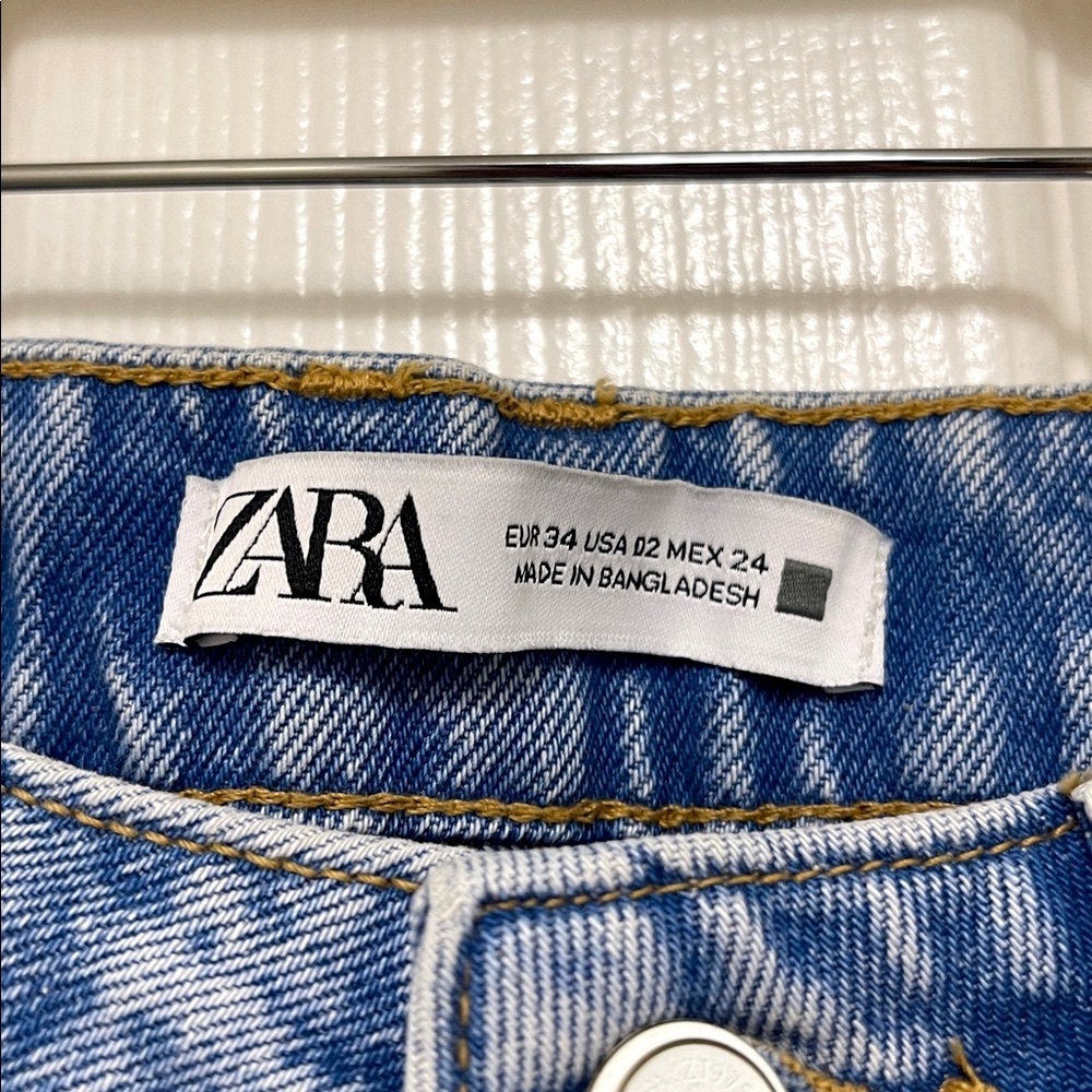 NWT Zara Z1975 High Waist Straight Leg Jeans - Picture 6 of 10